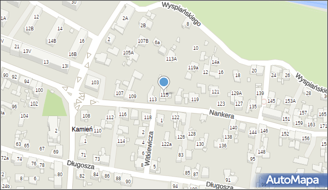 Piekary Śląskie, Nankera, bp., 115, mapa Piekary Śląskie