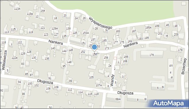 Piekary Śląskie, Nankera, bp., 156, mapa Piekary Śląskie