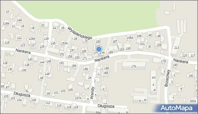 Piekary Śląskie, Nankera, bp., 181, mapa Piekary Śląskie