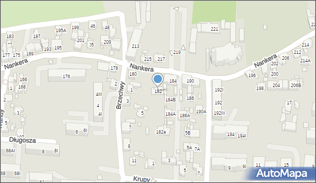 Piekary Śląskie, Nankera, bp., 182, mapa Piekary Śląskie