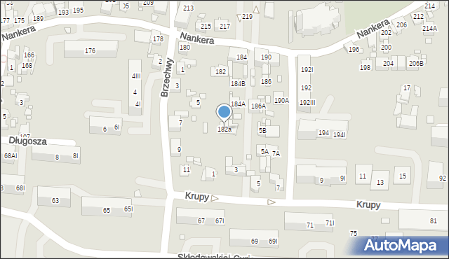 Piekary Śląskie, Nankera, bp., 182a, mapa Piekary Śląskie