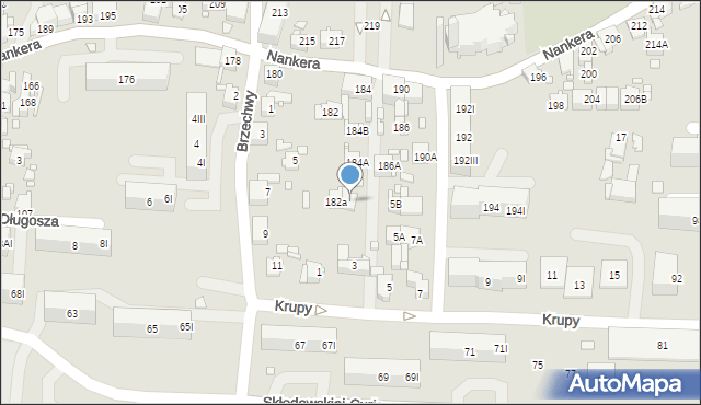 Piekary Śląskie, Nankera, bp., 184c, mapa Piekary Śląskie