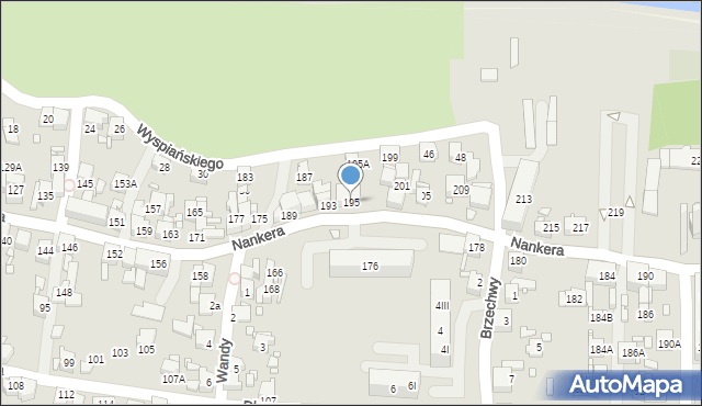 Piekary Śląskie, Nankera, bp., 195, mapa Piekary Śląskie
