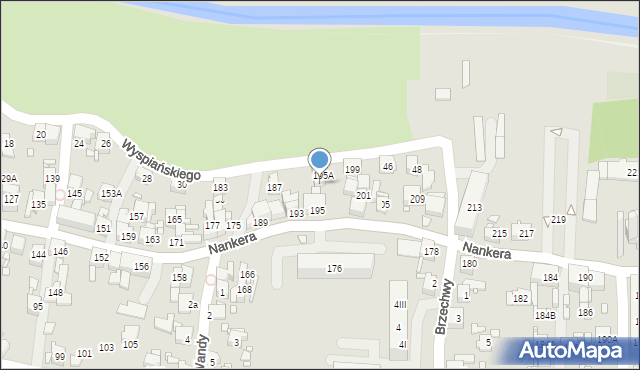 Piekary Śląskie, Nankera, bp., 197, mapa Piekary Śląskie