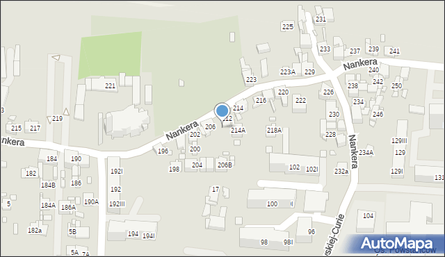 Piekary Śląskie, Nankera, bp., 208, mapa Piekary Śląskie