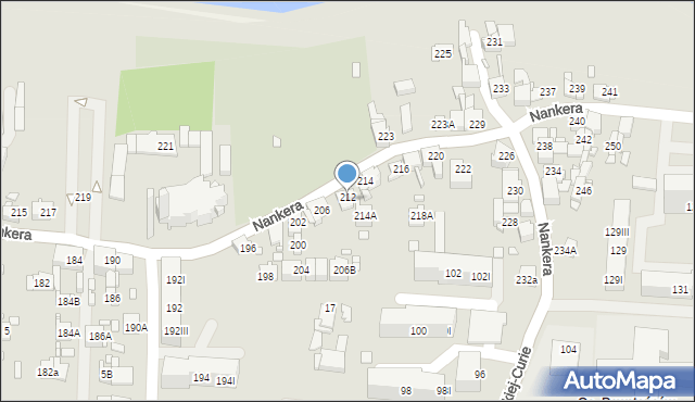 Piekary Śląskie, Nankera, bp., 212, mapa Piekary Śląskie