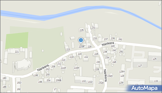 Piekary Śląskie, Nankera, bp., 223A, mapa Piekary Śląskie