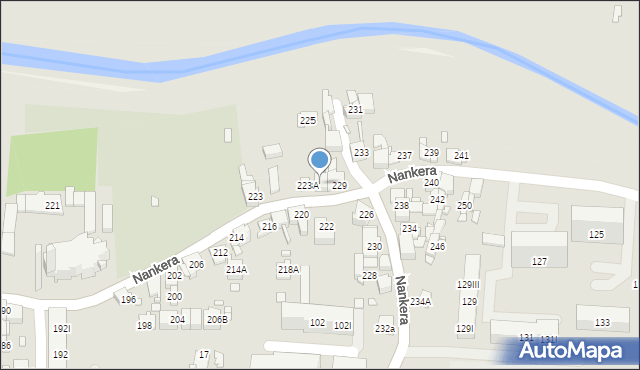 Piekary Śląskie, Nankera, bp., 227, mapa Piekary Śląskie