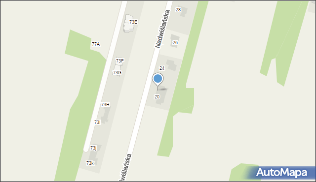 Pieńków, Nadwiślańska, 22, mapa Pieńków