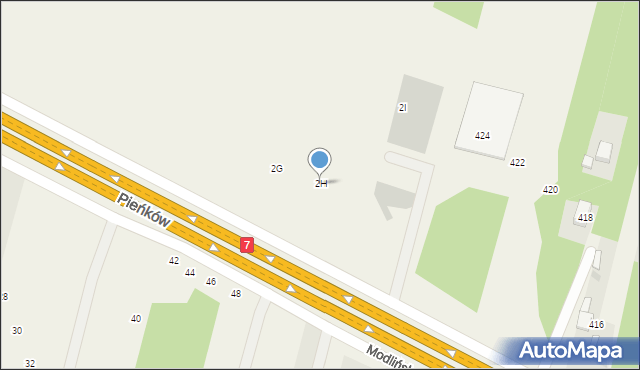 Pieńków, Nadwiślańska, 2H, mapa Pieńków