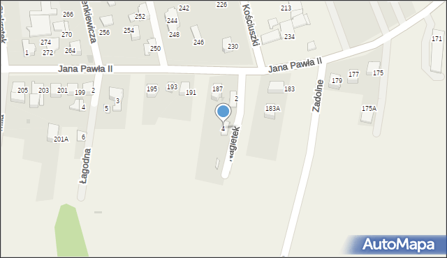 Pietrzykowice, Nagietek, 4, mapa Pietrzykowice