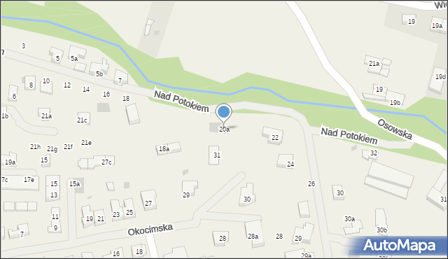 Pilchowo, Nad Potokiem, 20a, mapa Pilchowo