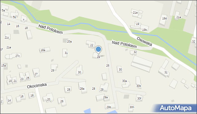 Pilchowo, Nad Potokiem, 24, mapa Pilchowo