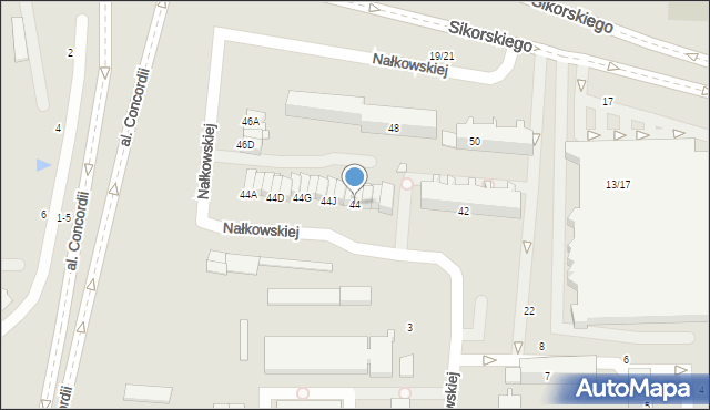 Piotrków Trybunalski, Nałkowskiej Zofii, 44, mapa Piotrków Trybunalski