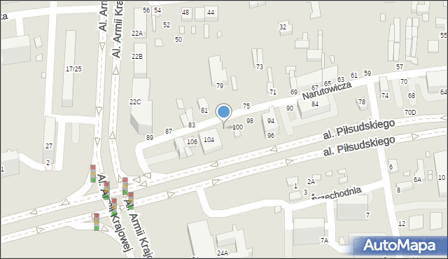 Piotrków Trybunalski, Narutowicza Gabriela, 102, mapa Piotrków Trybunalski