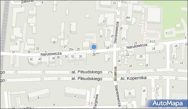 Piotrków Trybunalski, Narutowicza Gabriela, 28, mapa Piotrków Trybunalski