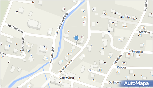 Pisarzowice, Nadbrzeżna, 7, mapa Pisarzowice