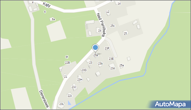 Płaska, Nad Paniówką, 10, mapa Płaska