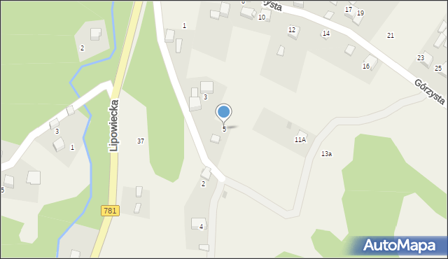 Płaza, Nadbrzeżna, 5, mapa Płaza