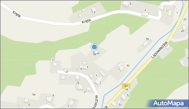 Płaza, Nadrzeczna, 6A, mapa Płaza