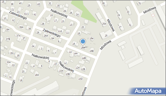 Płock, Nałkowskiej Zofii, 16A, mapa Płock