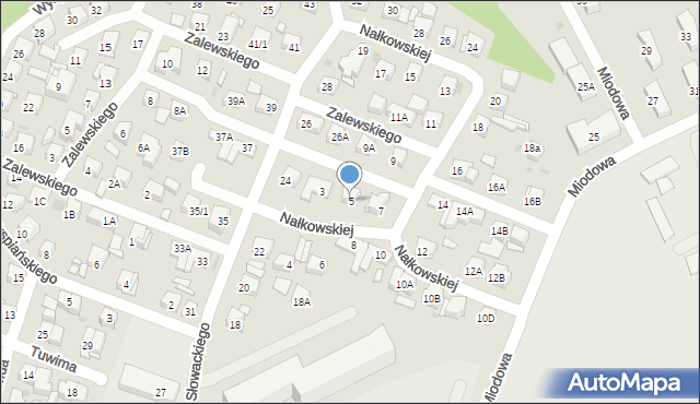 Płock, Nałkowskiej Zofii, 5, mapa Płock