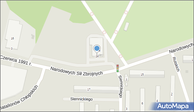Płock, Narodowych Sił Zbrojnych, 14, mapa Płock