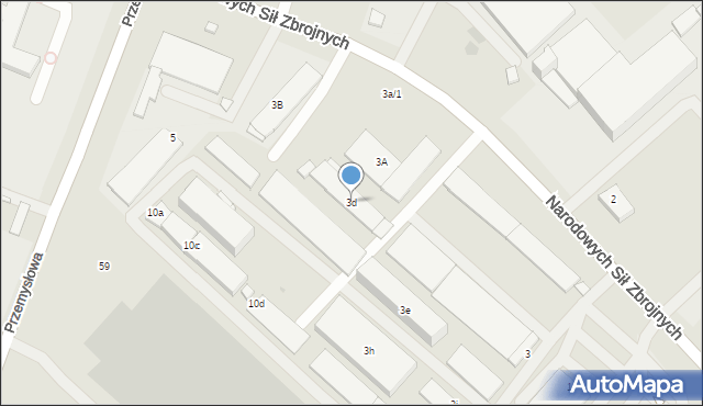 Płock, Narodowych Sił Zbrojnych, 3d, mapa Płock