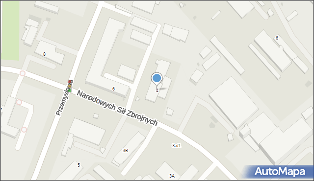 Płock, Narodowych Sił Zbrojnych, 4, mapa Płock