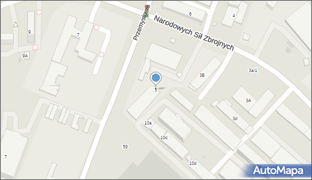 Płock, Narodowych Sił Zbrojnych, 5, mapa Płock