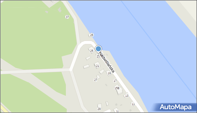Płock, Nadwiślańska, 23, mapa Płock