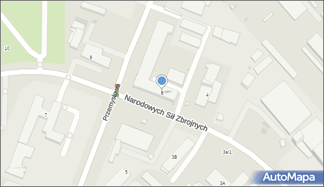 Płock, Narodowych Sił Zbrojnych, 6, mapa Płock