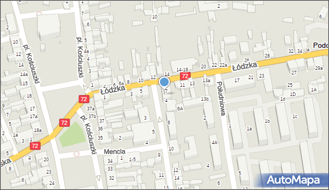 Poddębice, Narutowicza Gabriela, 2, mapa Poddębice