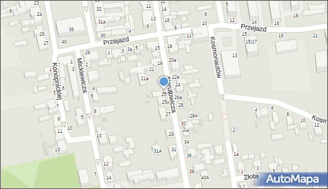 Poddębice, Narutowicza Gabriela, 25, mapa Poddębice