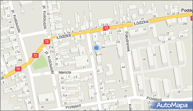Poddębice, Narutowicza Gabriela, 6, mapa Poddębice
