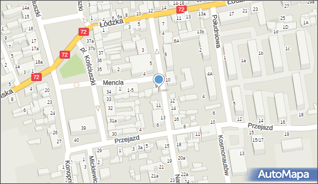 Poddębice, Narutowicza Gabriela, 9a, mapa Poddębice