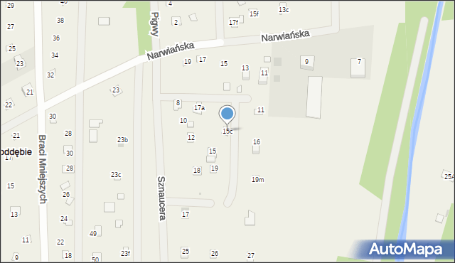 Poddębie, Narwiańska, 15c, mapa Poddębie