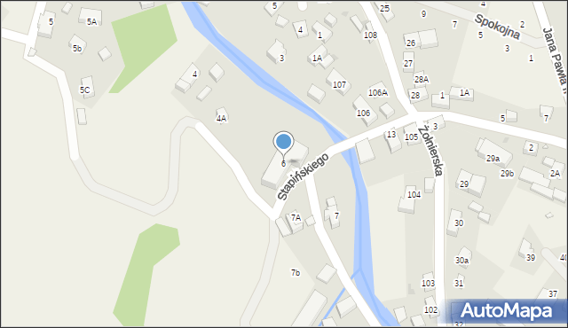 Podgórzyn, Nadwodna, 6, mapa Podgórzyn