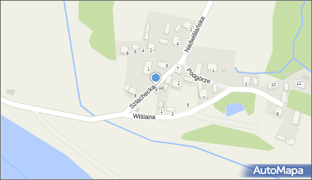 Podłęże, Nadwiślańska, 9, mapa Podłęże