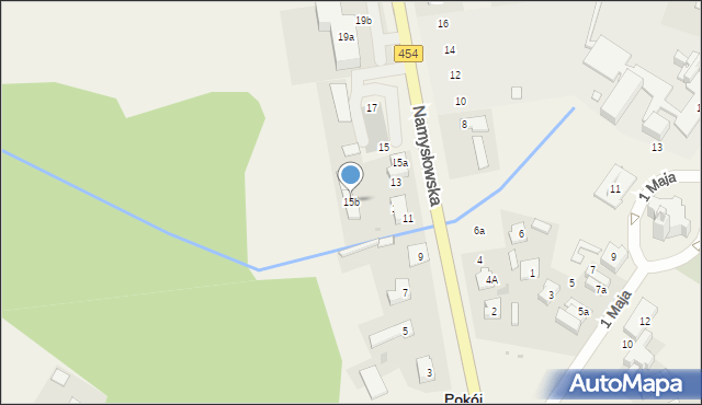 Pokój, Namysłowska, 15b, mapa Pokój