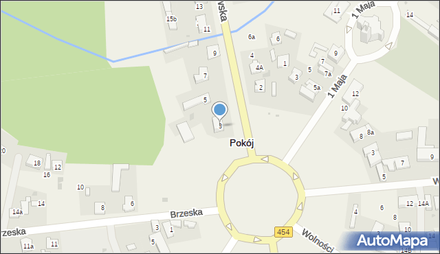 Pokój, Namysłowska, 3, mapa Pokój