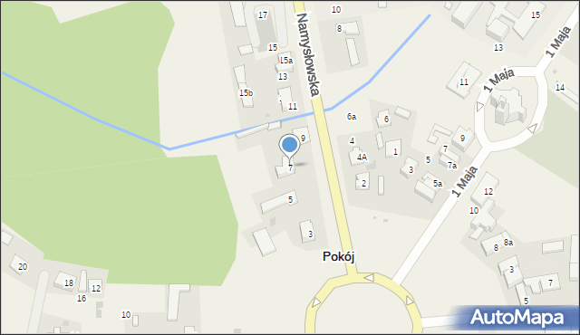 Pokój, Namysłowska, 7, mapa Pokój