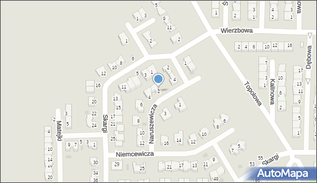 Polkowice, Naruszewicza Adama, 2, mapa Polkowice