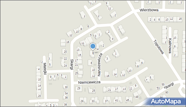 Polkowice, Naruszewicza Adama, 6, mapa Polkowice