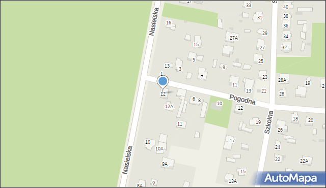 Pomiechówek, Nasielska, 12, mapa Pomiechówek