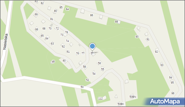 Pomiechówek, Nasielska, 57, mapa Pomiechówek