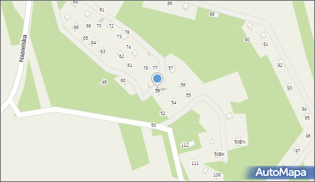 Pomiechówek, Nasielska, 58, mapa Pomiechówek