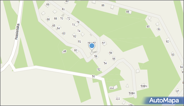 Pomiechówek, Nasielska, 59, mapa Pomiechówek