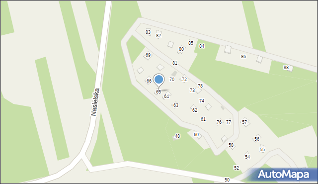 Pomiechówek, Nasielska, 65, mapa Pomiechówek