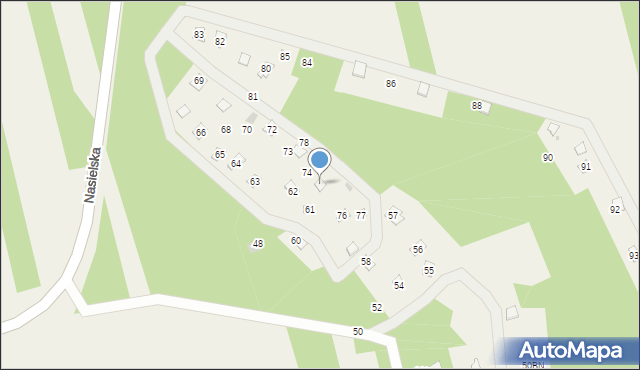 Pomiechówek, Nasielska, 75, mapa Pomiechówek